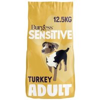 Burgess Sensitive – Hypoallergenes Trockenfutter für erwachsene Hunde mit Truthahn, unterstützt Verdauung, Gelenke & Haut 12,5KG von Burgess