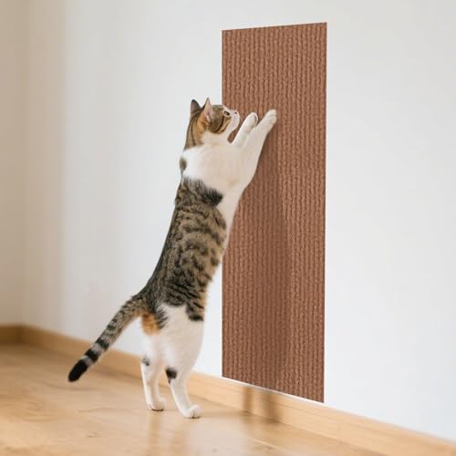 Businey Kratzmatte für Katzen, selbstklebendes Kratzbrett, Anti-Kratz-Möbelschutz, zuschneidbare Katzenkratzmatte, DIY-Kratzmatte für Sofas, Wände, Böden (30 x 100 cm) von Businey