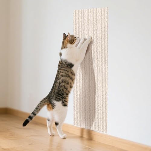 Businey Kratzmatte für Katzen, selbstklebendes Kratzbrett, Anti-Kratz-Möbelschutz, zuschneidbare Katzenkratzmatte, DIY-Kratzmatte für Sofas, Wände, Böden (30 x 100 cm) von Businey