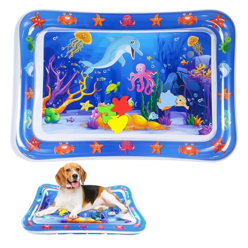 Businey Sensor-Wasser-Spielmatte, verdickter Wassersensor Spielmatte für Haustiere, Wasserbett, Katzenwassermatte mit Fisch, aufblasbares Spielkissen, Säuglingsspielzeug für Katzen, Hunde, Delfin Businey Sensor-Wasser-Spielmatte, verdickter Wassersensor Spielmatte für Haustiere, Wasserbett, Katzenwassermatte mit Fisch, aufblasbares Spielkissen, Säuglingsspielzeug für Katzen, Hunde, Delfin von Businey