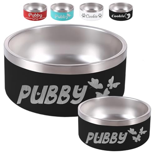 Personalisierte Futternäpfe aus Edelstahl für Hunde und Katzen mit Namen. Personalisierte Hundenäpfe mit Lasergravur, Spülmaschinenfest Personalisierte Futternäpfe aus Edelstahl für Hunde und Katzen mit Namen. Personalisierte Hundenäpfe mit Lasergravur, Spülmaschinenfest von Busparst