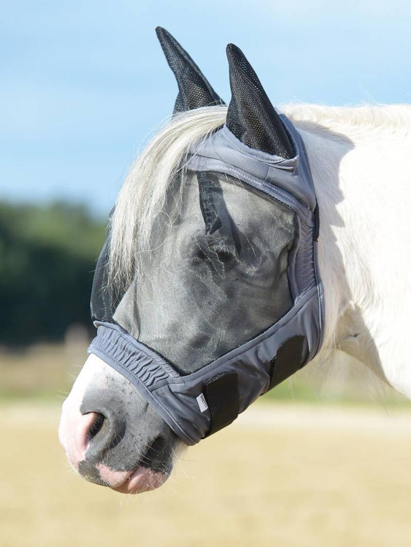 Busse Fliegenmaske Fly Buckler Gap Ii  Grau, Gr. Pony von Busse