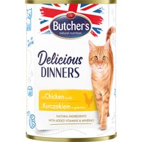 Butcher's Delicious Dinners Katze 24 x 400 g - mit Huhn von Butcher's