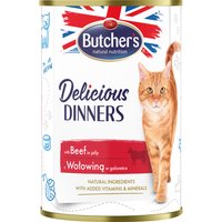 Butcher's Delicious Dinners Katze 24 x 400 g - mit Rind von Butcher's