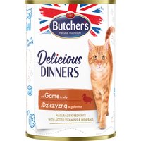 Butcher's Delicious Dinners Katze 24 x 400 g - mit Wild von Butcher's