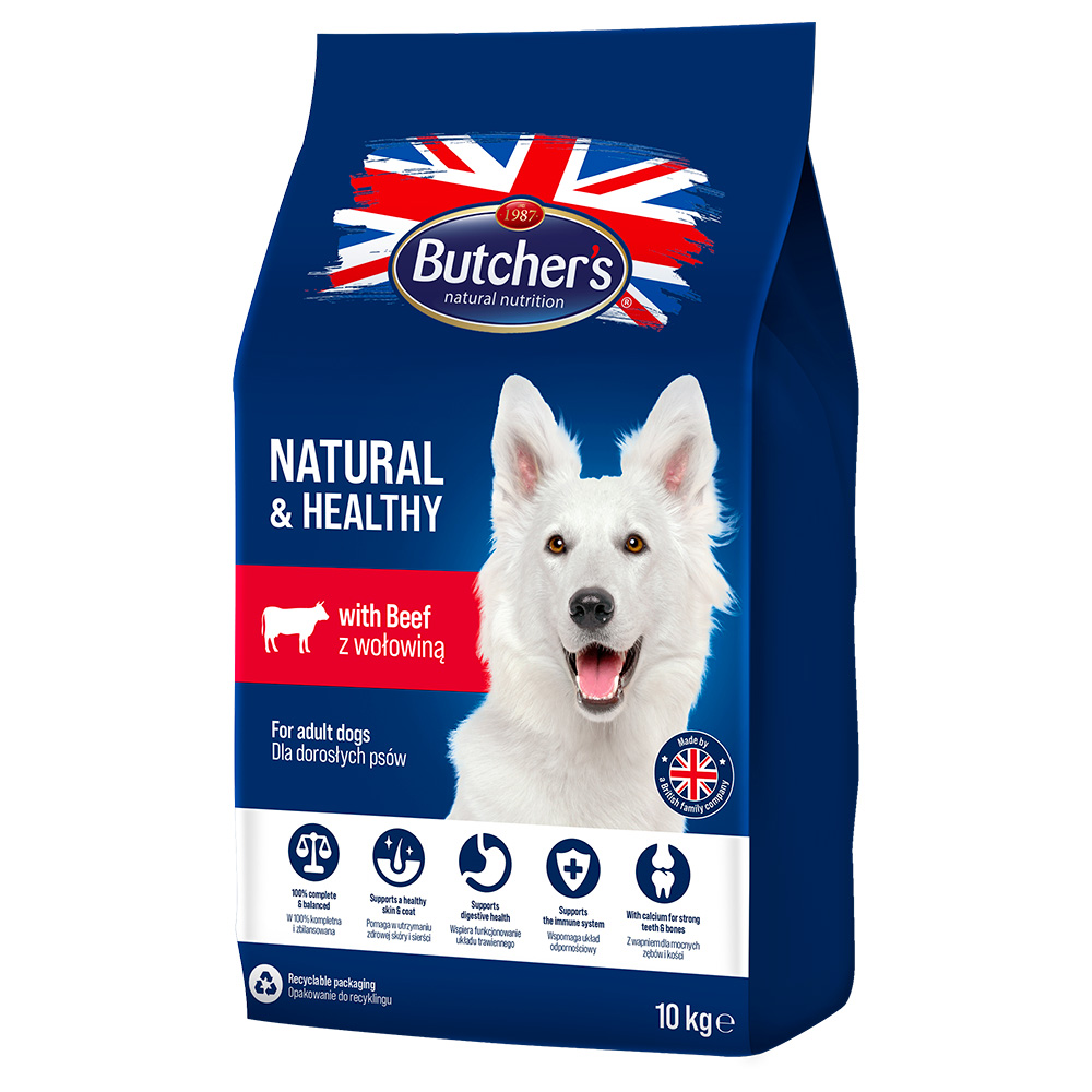 Butcher's Natural & Healthy mit Rind - Sparpaket: 2 x 10 kg von Butcher's