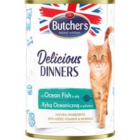 Sparpaket Butcher's Delicious Dinners Katze 48 x 400 g - mit Meeresfisch von Butcher's