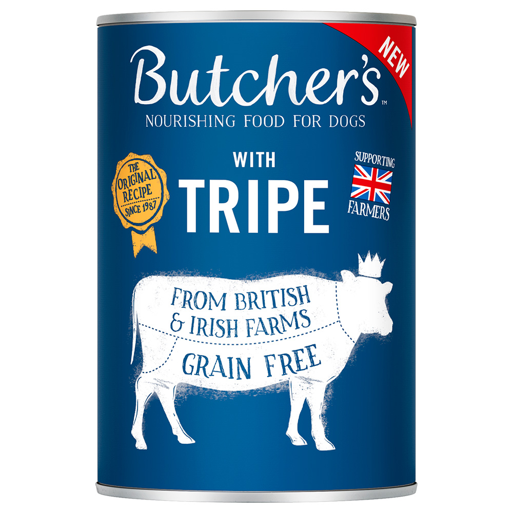 Sparpaket Butcher's Original Getreidefrei für Hunde 48 x 400 g - Pastete mit Pansen von Butcher's