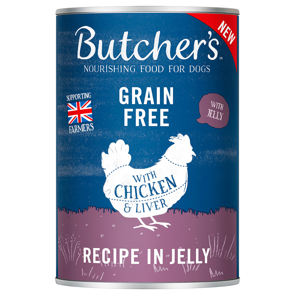Sparpaket Butcher's Original Getreidefrei für Hunde 48 x 400 g - mit Huhn in Gelee Sparpaket Butcher's Original Getreidefrei für Hunde 48 x 400 g - mit Huhn in Gelee von Butcher's