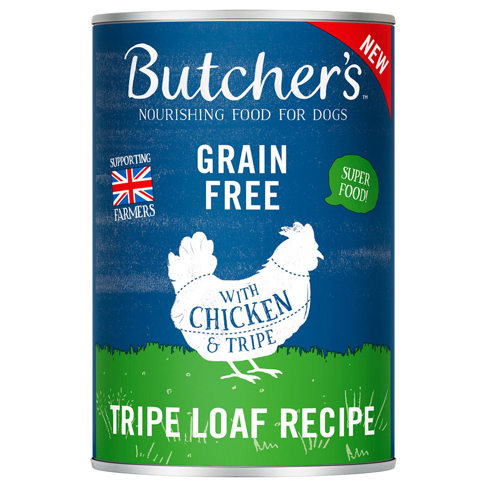 Sparpaket Butcher's Original Getreidefrei für Hunde 48 x 400 g - mit Huhn & Kutteln Pastete Sparpaket Butcher's Original Getreidefrei für Hunde 48 x 400 g - mit Huhn & Kutteln Pastete von Butcher's