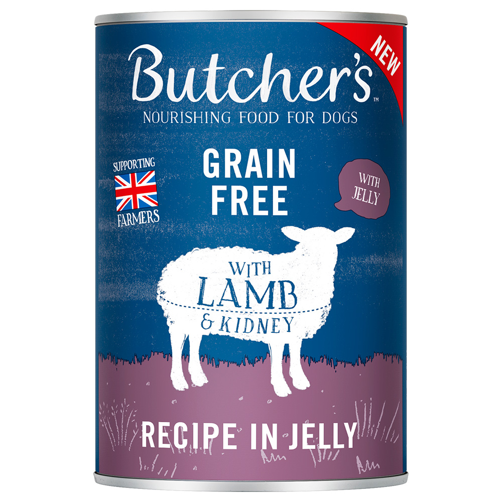 Sparpaket Butcher's Original Getreidefrei für Hunde 48 x 400 g - mit Lamm in Gelee Sparpaket Butcher's Original Getreidefrei für Hunde 48 x 400 g - mit Lamm in Gelee von Butcher's