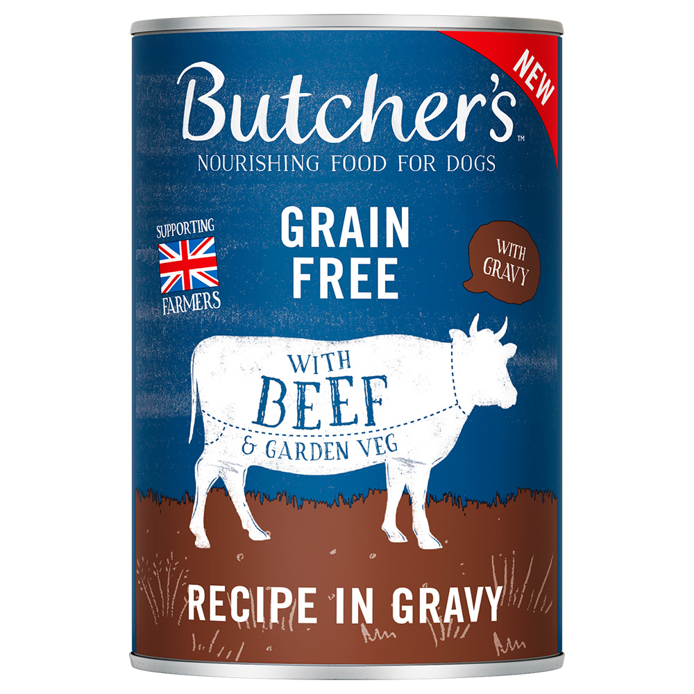 Sparpaket Butcher's Original Getreidefrei für Hunde 48 x 400 g - mit Rind in Soße von Butcher's