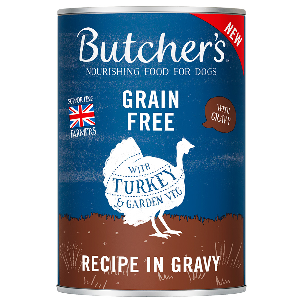 Sparpaket Butcher's Original Getreidefrei für Hunde 48 x 400 g - mit Truthahn in Soße Sparpaket Butcher's Original Getreidefrei für Hunde 48 x 400 g - mit Truthahn in Soße von Butcher's