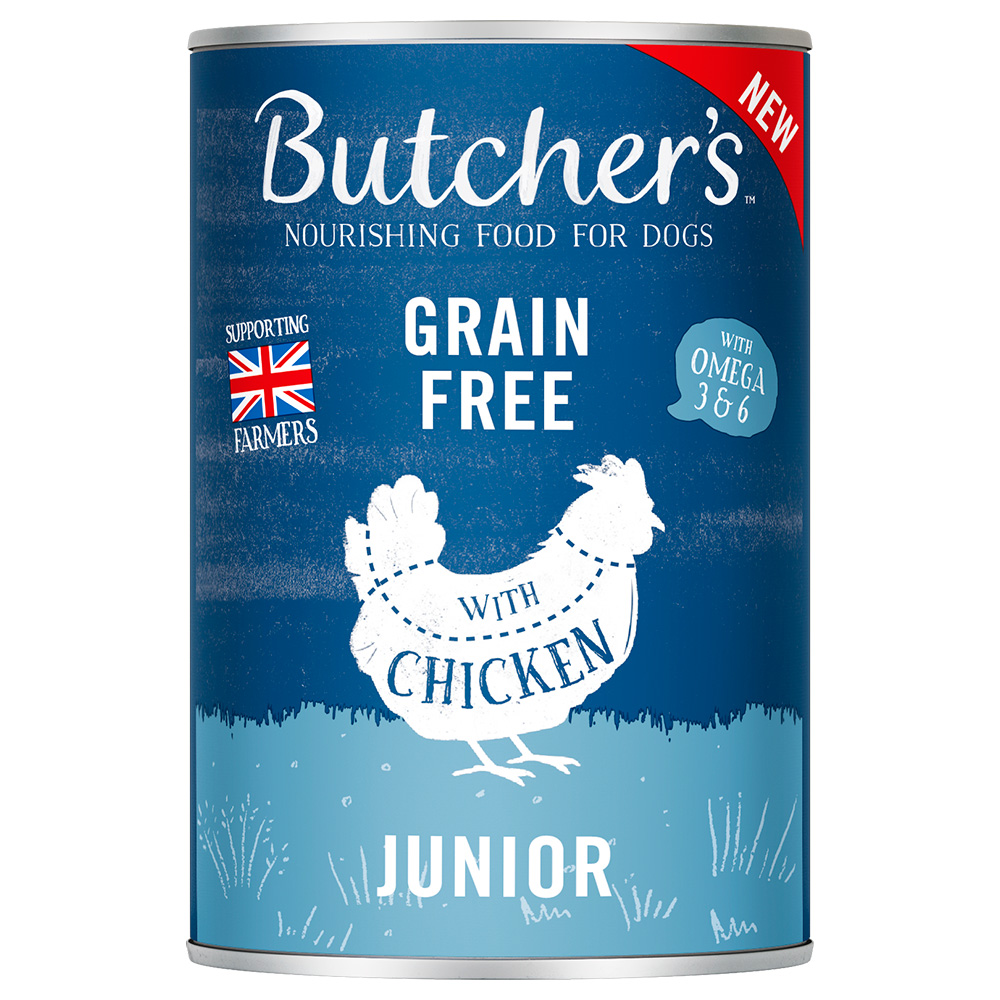Sparpaket Butcher's Original Grainfree Junior 48 x 400 g - mit Huhn Sparpaket Butcher's Original Grainfree Junior 48 x 400 g - mit Huhn von Butcher's