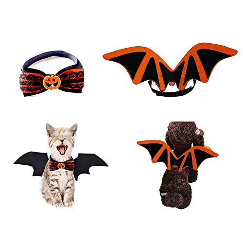 Halloween Kostüm Katze Fledermaus Flügel, Haustier Halloween Cosplay Lustige Kostüm für Hunde Katzen, für Haustiere Helloween Party,Cosplay (L), Butyeak von Butyeak