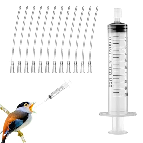 Jungvögel Füttern Spritze, 12 Stück Jungvögel Füttern Spritze 10ml mit Schlauch, Spritze mit Schlauch Set, Baby Vogel Fütterungsspritze, für Papageien, Milch, Wasser, Medikamente, Einfach zu Reinigen Jungvögel Füttern Spritze, 12 Stück Jungvögel Füttern Spritze 10ml mit Schlauch, Spritze mit Schlauch Set, Baby Vogel Fütterungsspritze, für Papageien, Milch, Wasser, Medikamente, Einfach zu Reinigen von Butyeak