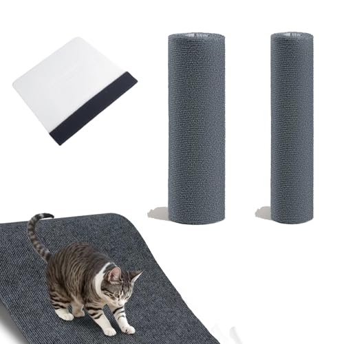 Kratzmatte Sofa Katze, 40*200cm+40*100 Selbstklebende Kratzmatte für Katzen, Kratzteppich Selbstklebend, Kratzfolie Katzen Selbstklebend, Katzenkratzbretter, Kratzschutz Sofa Katze, Kratzschutz Wand von Butyeak
