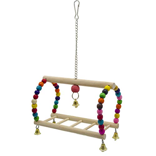 Buwei Vogel Papagei Spielzeug hängen Vogel Schaukel Holz Papagei Leiter Vogelkäfig Kauen Glocke Spielzeug Buwei Vogel Papagei Spielzeug hängen Vogel Schaukel Holz Papagei Leiter Vogelkäfig Kauen Glocke Spielzeug von Buwei