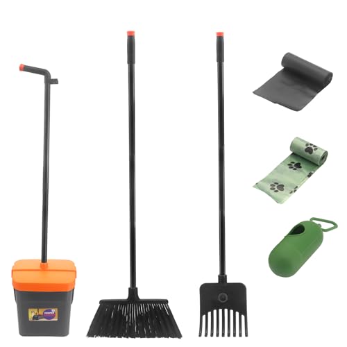 3 Pack Hundekotschaufel und Harke Set, 117CM Länge Griff Pooper Scooper Dreheimer, mit Bring Besenkopf & Abfallbeuteln, Hundekotschaufel für Große, mittelgroße und Kleine Hunde, Hof, Hundehütte 3 Pack Hundekotschaufel und Harke Set, 117CM Länge Griff Pooper Scooper Dreheimer, mit Bring Besenkopf & Abfallbeuteln, Hundekotschaufel für Große, mittelgroße und Kleine Hunde, Hof, Hundehütte von Buwico