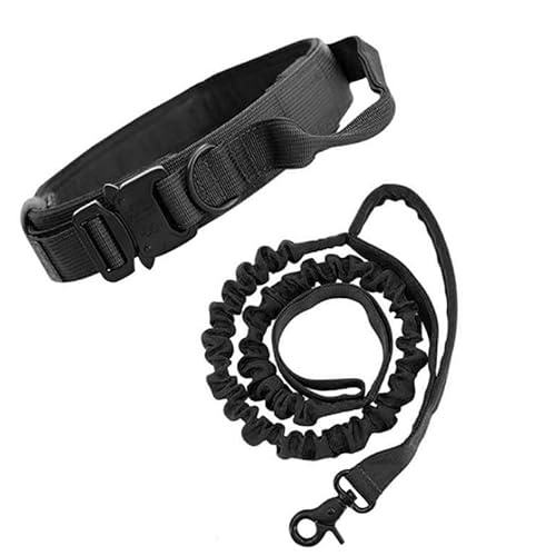 BUYTER Reflektierendes Nylon-Hundehalsband, Militär, verstellbar, langlebig, für große Deutsche Schäferhund, Outdoor-Arbeit, Training, Spazierengehen mit Leine von Buyter