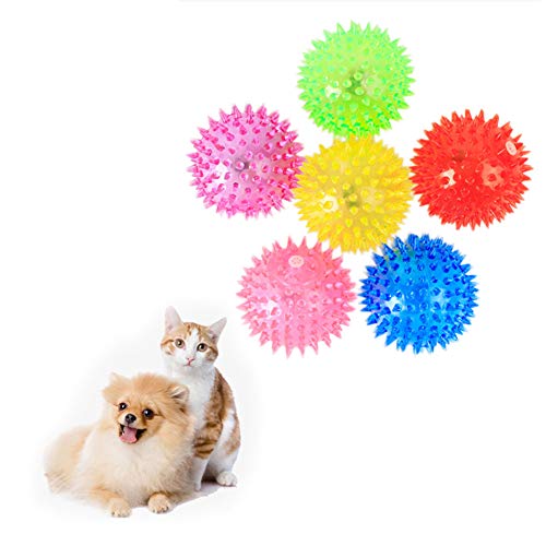 Buyter 6 x Hundespielzeug aus weichem Gummi, leuchtend, elastisch von Buyter