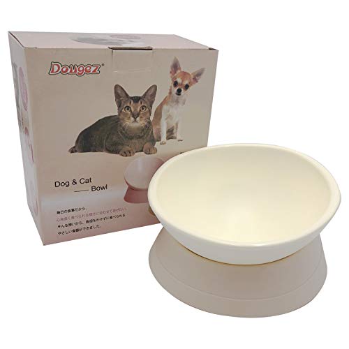 BUYTER Haustier Futternapf für Katzen rutschfest Flach Abnehmbar Gummi Näpfe (Weiß) von Buyter