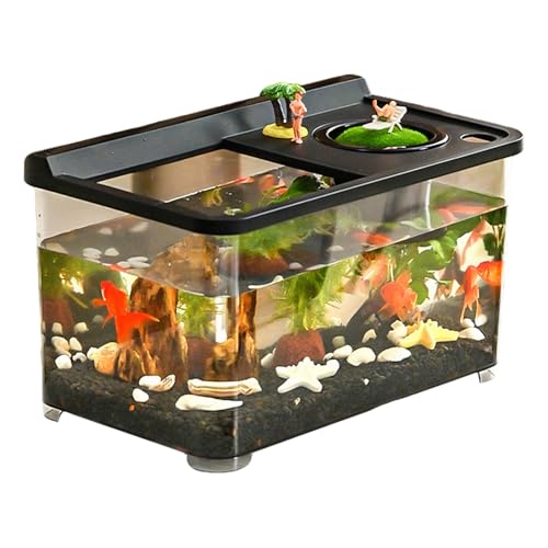 Bvizyelck Betta Aquarium 3 Farben Licht - Hochtransparenter Tank - 360° Aquarium mit hoher Transparenz für Tisch Arbeitsplatz Schlafzimmer Zuhause Wohnzimmer Eingangsbereich Landschaftsgestaltung Bvizyelck Betta Aquarium 3 Farben Licht - Hochtransparenter Tank - 360° Aquarium mit hoher Transparenz für Tisch Arbeitsplatz Schlafzimmer Zuhause Wohnzimmer Eingangsbereich Landschaftsgestaltung von Bvizyelck