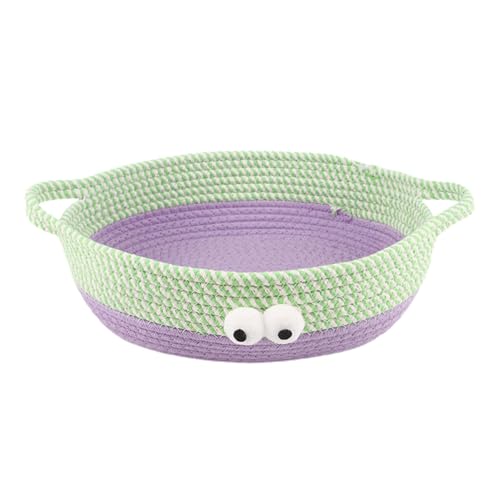 Bvizyelck Handgewebtes Katzenbett, gewebter Katzenbettkorb, Katzenhängematte Schlafnestkorb, Waschbare Nestbetten für kleine Hunde, Katzenhängematten, einfacher handgewebter Korb, rundes Schlafhaus Bvizyelck Handgewebtes Katzenbett, gewebter Katzenbettkorb, Katzenhängematte Schlafnestkorb, Waschbare Nestbetten für kleine Hunde, Katzenhängematten, einfacher handgewebter Korb, rundes Schlafhaus von Bvizyelck