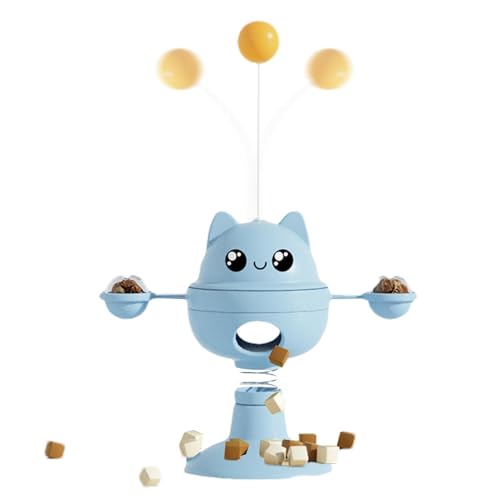 Bvizyelck Katzen-Leckerli-Spender, Spielzeug für Katzen, interaktives Katzenspielzeug, Futterspender, Katzenkarussell, Katzenjagdspielzeug, drehbar, Kätzchen-Spielzeug, Haustierbedarf Bvizyelck Katzen-Leckerli-Spender, Spielzeug für Katzen, interaktives Katzenspielzeug, Futterspender, Katzenkarussell, Katzenjagdspielzeug, drehbar, Kätzchen-Spielzeug, Haustierbedarf von Bvizyelck
