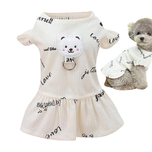 Bvizyelck Kleider für Hunde,Hundekostüme für mittelgroße Hunde - Hundekostüm aus Polyester mit Cartoon-Bärenmuster - Modische Alltagskleidung für Hunde, Bequeme weiche Haustierkleidung für drinnen, Bvizyelck Kleider für Hunde,Hundekostüme für mittelgroße Hunde - Hundekostüm aus Polyester mit Cartoon-Bärenmuster - Modische Alltagskleidung für Hunde, Bequeme weiche Haustierkleidung für drinnen, von Bvizyelck