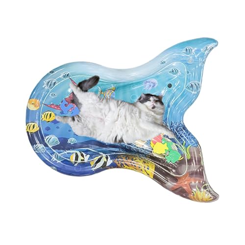 Bvizyelck Sensorische Wasserspielmatte für Katzen, Wasserssensorikspiel Matte,Aufblasbares interaktives Wasserssensor -Pad mit Meeresmuster - Hundesensor Matte Multifunktional Spaß für verbesserte Bvizyelck Sensorische Wasserspielmatte für Katzen, Wasserssensorikspiel Matte,Aufblasbares interaktives Wasserssensor -Pad mit Meeresmuster - Hundesensor Matte Multifunktional Spaß für verbesserte von Bvizyelck