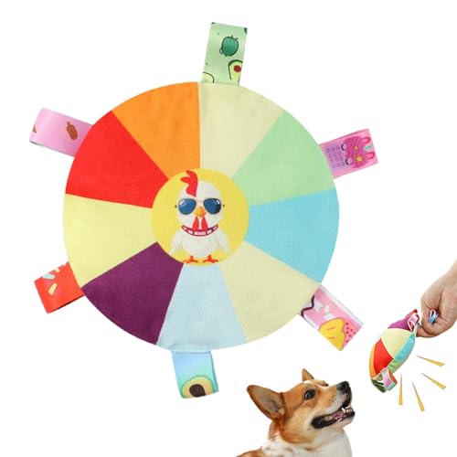 Kauspielzeug für Welpen zum Zahnen, Scheibenspielzeug für Hunde - Quietschendes Zahnreinigungsspielzeug für Hunde,Plüsch-Haustierzubehör, lustiges Haustier-Zahnreinigungsspielzeug für spannende Spielz von Bvizyelck