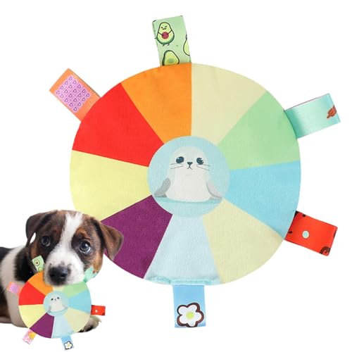 Plüsch-Hundespielzeug für mittelgroße Hunde, Quietschendes Plüsch-Hundespielzeug | Quietschendes Zahnreinigungsspielzeug für Hunde | Lustiges, scheibenförmiges, quietschendes Kauspielzeug für Hunde, H von Bvizyelck