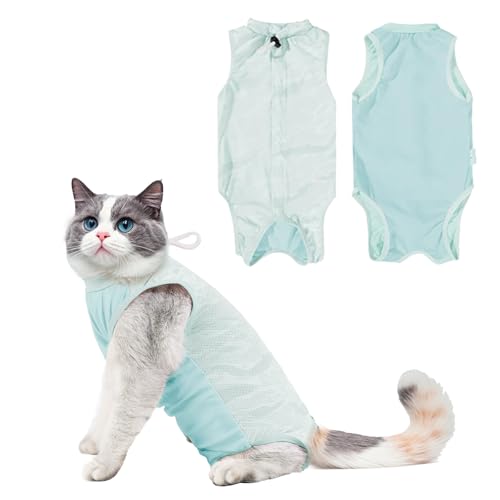 Katzen-Genesungsanzug, atmungsaktiver Kätzchen-Einteiler nach Operationen, um Lecken und Beißen zu verhindern Katzen-Genesungsanzug, atmungsaktiver Kätzchen-Einteiler nach Operationen, um Lecken und Beißen zu verhindern von Bvxchg