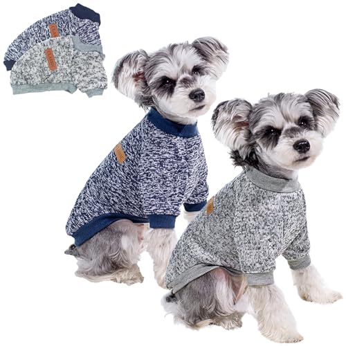 Hundepullover für kleine Hunde, warm, für den Winter, niedlich, weich, Haustierkostüm für Jungen, Mädchen, Hunde, Katzen, Bulldogge, Mops, Yorkie, Kätzchen, Chihuahua, Marineblau, Grau, Größe L, Hundepullover für kleine Hunde, warm, für den Winter, niedlich, weich, Haustierkostüm für Jungen, Mädchen, Hunde, Katzen, Bulldogge, Mops, Yorkie, Kätzchen, Chihuahua, Marineblau, Grau, Größe L, von Bwealthest