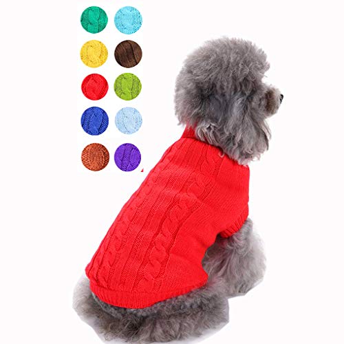 Kleiner Hundepullover, Warmer Haustierpullover, Katzenpullover Hund Sweatshirt Kleidung Mantel Bekleidung für kleine Hunde & Kätzchen von Bwealthest
