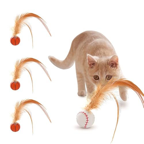 3 Stück Katzenspielzeug Selbstbeschäftigung, Katzenspielzeug Bälle Mit Feder, Interaktives Katzen Spielzeug Katzenball, Interaktives Katzenball Spielzeug, Hohe Elastizität Federspielzeug (Basketball) 3 Stück Katzenspielzeug Selbstbeschäftigung, Katzenspielzeug Bälle Mit Feder, Interaktives Katzen Spielzeug Katzenball, Interaktives Katzenball Spielzeug, Hohe Elastizität Federspielzeug (Basketball) von Bxjinkele