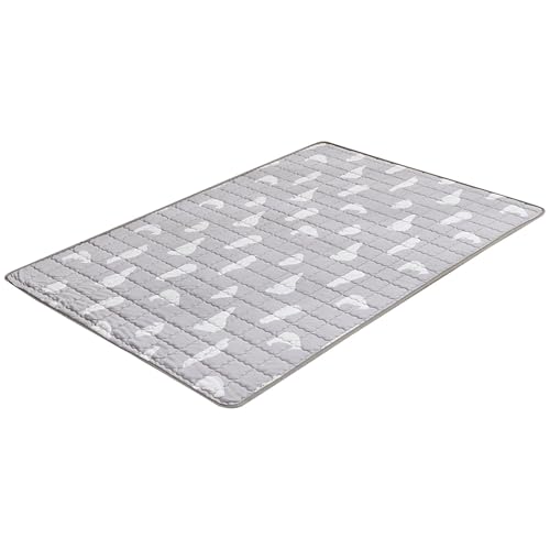 Bxjinkele Kühlmatte für Den Sommer,Kühlmatte Hund, Summer Pet Ice Pad, Hundekühlmatte für Hund und Katze, Selbstkühlende Matte für Haustiere, Abrieb- und Bissfest Natürliche Kühlung (Bedrucktes Grau) von Bxjinkele