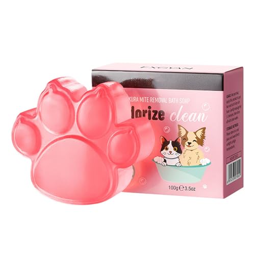 Hundeseife in Papierschachtel, natürliche Fell-Seife, Natur Fellpflege für Hund + Katze, Hundeshampoo, Fellshampoo, Tiershampoo, Tierpflege, Reinigungsseife zur Entfernung von Tierhaaren (1PC) von Bxjinkele
