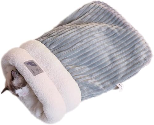 Katzen Schlafsack, Cat Sleeping Bag, Katzenschlafsack, Cat Winter Sleeping Bag, Gemütliches Katzenbett Für Hauskatzen, Katzen-Pad-Sack, Dreilagig, Bequem Für Katzen Und Kleine Hunde (Grau, 44x37 cm) Katzen Schlafsack, Cat Sleeping Bag, Katzenschlafsack, Cat Winter Sleeping Bag, Gemütliches Katzenbett Für Hauskatzen, Katzen-Pad-Sack, Dreilagig, Bequem Für Katzen Und Kleine Hunde (Grau, 44x37 cm) von Bxjinkele