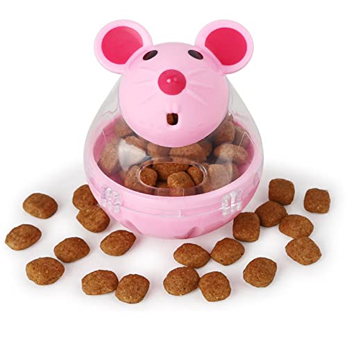 Katzenspielzeug-Leckerli-Spender - Maus Taumelt, Interaktiver Slow Feeder, Fehlender Futterball, Kleines Leckerli-Spielzeug Für Katzen, Beugt Fettleibigkeit Vor, Passt Ernährung Und Bewegung An (Rosa) Katzenspielzeug-Leckerli-Spender - Maus Taumelt, Interaktiver Slow Feeder, Fehlender Futterball, Kleines Leckerli-Spielzeug Für Katzen, Beugt Fettleibigkeit Vor, Passt Ernährung Und Bewegung An (Rosa) von Bxjinkele