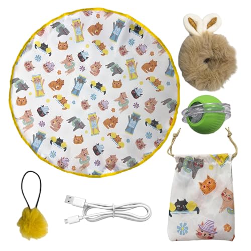 Bewegungsaktivierter Ball | Verstecken und Suchen | Indoor-Übungsspiel | Automatisches Katzenspielzeug | Bewegliches Ballspielzeug | Automatisches Haustierspiel | Hundeübungsspielzeug | von Byeaon