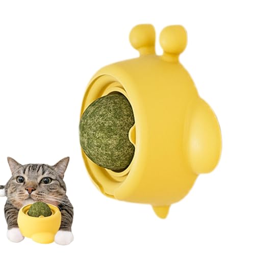 Byeaon Catnip -Ball -Spielzeug, leckbare Katzenfischwandkugel, Lick Safe Healthy Kätzchenkäse und Zähneputzspielzeuge, rotierendes Design, Zähnereinigung und Stressabbau, 8,4x7.8x3,9 cm, für Haustier Byeaon Catnip -Ball -Spielzeug, leckbare Katzenfischwandkugel, Lick Safe Healthy Kätzchenkäse und Zähneputzspielzeuge, rotierendes Design, Zähnereinigung und Stressabbau, 8,4x7.8x3,9 cm, für Haustier von Byeaon