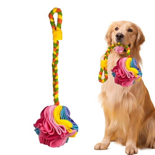 Byeaon Schnüffelball für Hunde, interaktives Schnüffelspielzeug, Haustier-Puzzle-Ball, Unterhaltungsaktivitäten, Welpenspender, langsamer Futterspender, waschbares Puzzle-Spielzeug Byeaon Schnüffelball für Hunde, interaktives Schnüffelspielzeug, Haustier-Puzzle-Ball, Unterhaltungsaktivitäten, Welpenspender, langsamer Futterspender, waschbares Puzzle-Spielzeug von Byeaon
