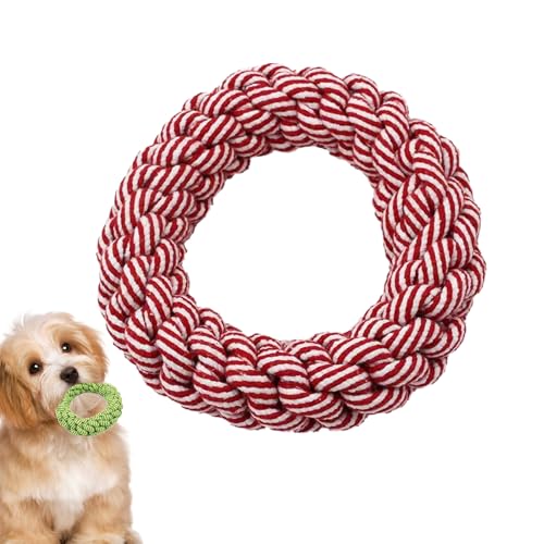 Hundeseilspielzeug, kleines Kauspielzeug, Hundespielseil, lang anhaltende Leistung, Kinderkrankheiten, 19x19x3 cm, für mittel- und große Hunde, Innen- oder Außengebrauch Hundeseilspielzeug, kleines Kauspielzeug, Hundespielseil, lang anhaltende Leistung, Kinderkrankheiten, 19x19x3 cm, für mittel- und große Hunde, Innen- oder Außengebrauch von Byeaon