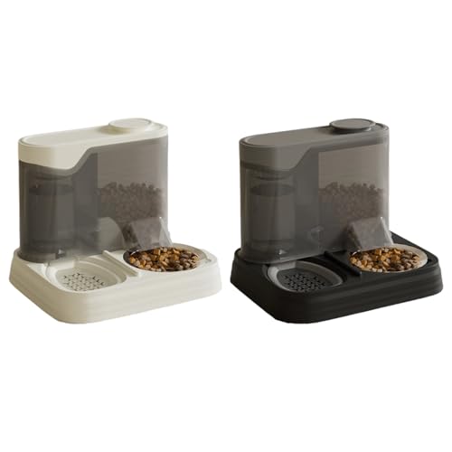 Katzen-Futterspender und Wasserspender-Set, Wasserspender für Hunde, 28 x 23 x 23 cm, tragbares und reisebereites Design, platzsparend für Haustiere Katzen-Futterspender und Wasserspender-Set, Wasserspender für Hunde, 28 x 23 x 23 cm, tragbares und reisebereites Design, platzsparend für Haustiere von Byeaon