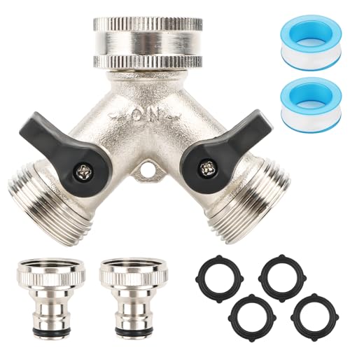 Byffoer 2 Wege Verteiler Wasser 3/4 Zoll,Wasseranschluss Verteiler Y-verteiler zulaufschlauch,Wasserhahn Verteiler Gartenschlauch Adapter für den Einsatz auf Waschmaschine, Küche, Garten, Rasen Byffoer 2 Wege Verteiler Wasser 3/4 Zoll,Wasseranschluss Verteiler Y-verteiler zulaufschlauch,Wasserhahn Verteiler Gartenschlauch Adapter für den Einsatz auf Waschmaschine, Küche, Garten, Rasen von Byffoer