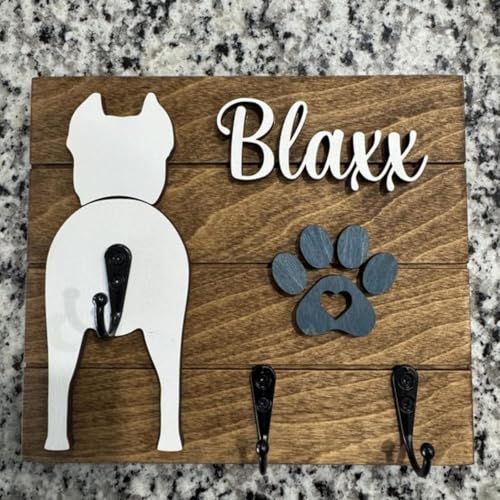 Personalisierter Hundeleinenhalter für die Wand, individuelle Holzüberfälzung, 3D-Hundeleinen-Halter, Schlüssel-Organizer, individueller Haustiernamen, Einweihungsgeschenk, Geschenk für Haustiere Personalisierter Hundeleinenhalter für die Wand, individuelle Holzüberfälzung, 3D-Hundeleinen-Halter, Schlüssel-Organizer, individueller Haustiernamen, Einweihungsgeschenk, Geschenk für Haustiere von Bykiyevm
