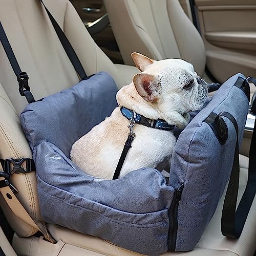 Bylphy Hund Autositz Waschbare Katze Hund Sitzerhöhung Autositz mit Clip-on-Sicherheitsleine und Lagerung Tasche, Tragbar Abnehmbare Haustier Sicherheit Autositz für Kleine Mittelgroße Hunde Katzen von Bylphy