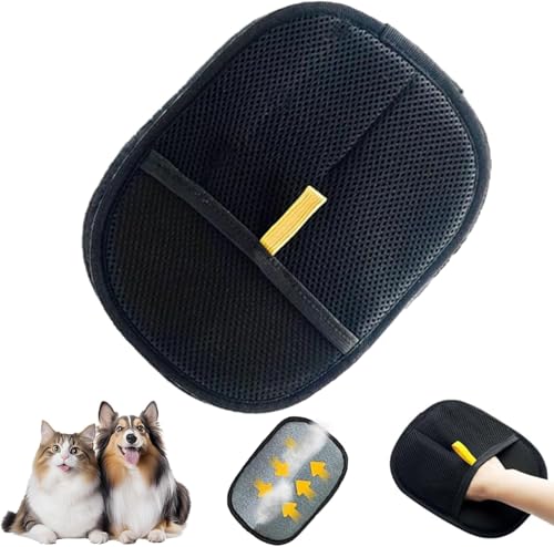 ByteCraft 4 Pack Fellmagnet, 2025 New Fellhandschuhe Fingerlos Katze Wiederverwendbare Fell Magnet Handschuhe, Handschuh Zur Entfernung Von Tierhaaren Für Kleidung, Sofas (1 Pcs) von ByteCraft